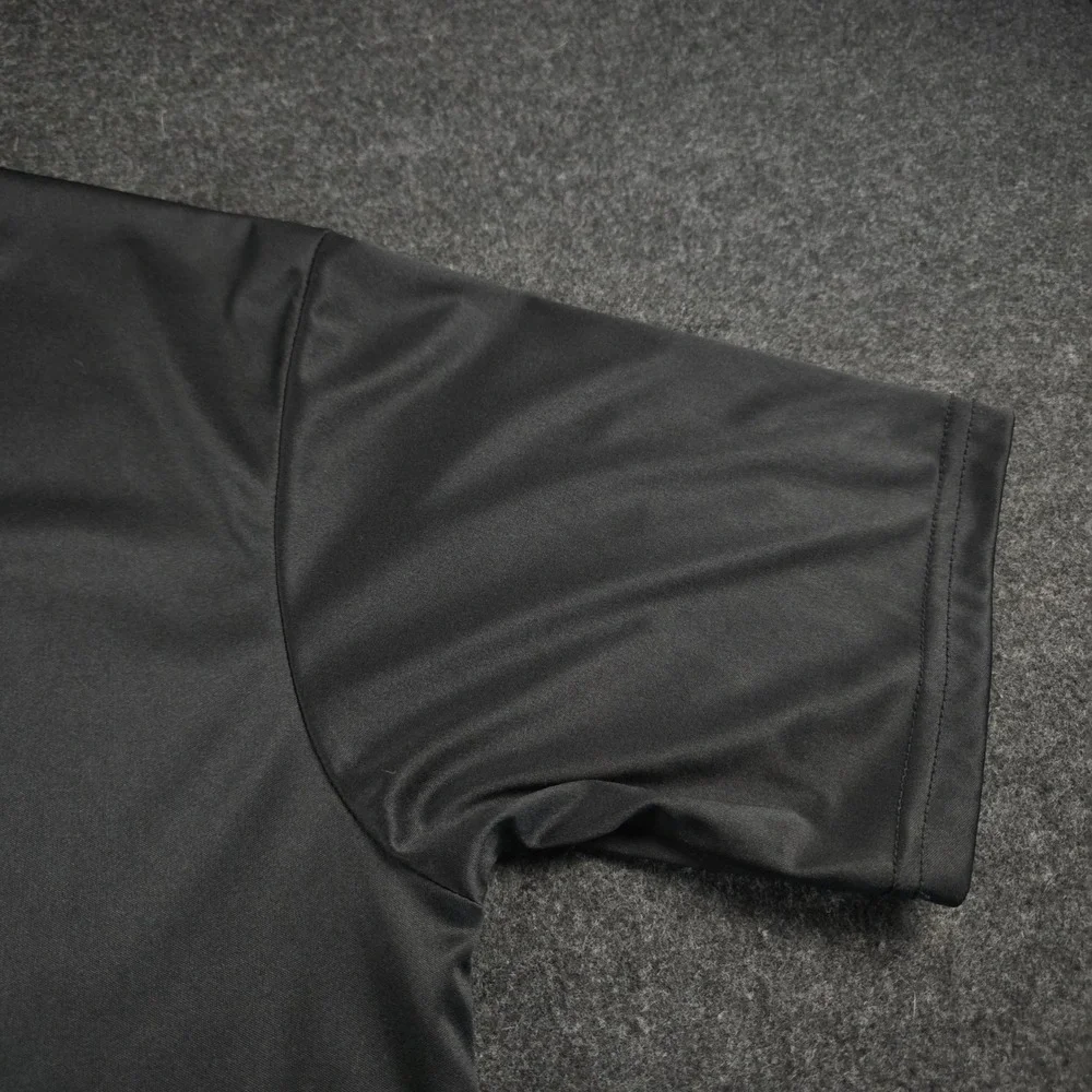 Collars & Co Black Short Sleeve Button Down Collar Polo Shirt Performance Mens L - Picture 9 of 10